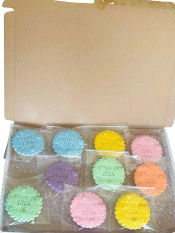 10 Customised/Personalised SS Luxury Cookies/Biscuits Branded Party favours/Gifts with Photo/Image/Words/Logo (6.5cm each)- Free & Fast Shipping- - Image 4