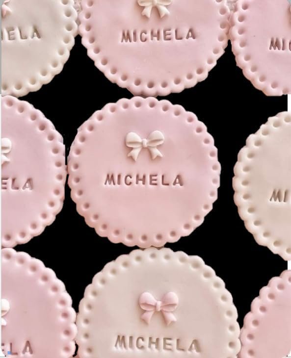 10 Customised/Personalised Colour/Texts/Name/Number SS Luxury Cookies/Biscuits Branded Party favours/Gifts (6.5cm each) -Free & Fast Shipping-