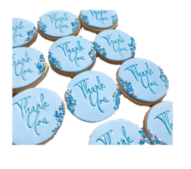 10 Customised/Personalised Name/Texts/Colour SS Luxury Happy Birthday Cookies/Biscuits Branded Party favours/Gifts (6.5cm each) -Free & Fast Shipping- - Image 3