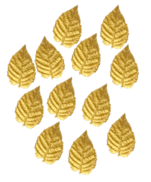 24 Edible Sugar Fondant realistic leaves; (3D Veined Gold); Various Sizes; Handmade Cake/Cupcake Toppers/Decorations/Sprinkles -Free & Fast Shipping- - Image 2