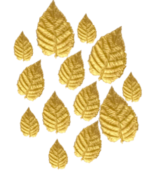 24 Edible Sugar Fondant realistic leaves; (3D Veined Gold); Various Sizes; Handmade Cake/Cupcake Toppers/Decorations/Sprinkles -Free & Fast Shipping-