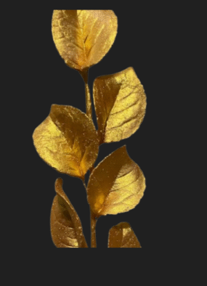 A Pair of Edible Sugar Trail Spray of Gold Leaves; Veined and Wired; Wedding/Anniversary, Christmas, Birthday Etc. Handmade Cake Toppers/Decorations -Free & Fast Shipping- - Image 3