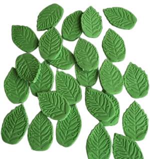 24 Edible Sugar Fondant Rose Leaves; (Veined) Autumn Mixed Greens; 3cm; Wedding/Anniversary, Christmas, Birthday Etc Handmade Cake/Cupcake Toppers/Decorations/Sprinkles -Free & Fast Shipping- - Image 3
