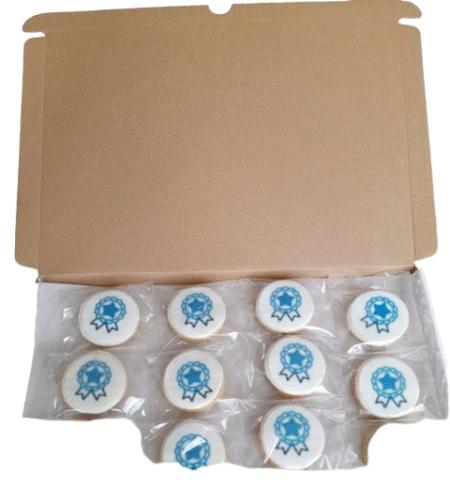 10 Customised/Personalised SS Luxury Cookies/Biscuits Branded Party favours/Gifts with Photo/Image/Words/Logo (6.5cm each)- Free & Fast Shipping- - Image 2