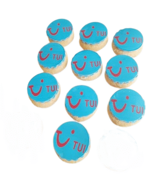 10 Customised/Personalised SS Luxury Cookies/Biscuits Branded Party favours/Gifts with Photo/Image/Words/Logo (6.5cm each) -Free & Fast Shipping- 
