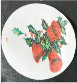 Pre-cut Large Round Edible Holly Leaves, Berries & Jingle Bells Photo, 4 Ribbons & 12 Wafer/Icing Paper Photo Cake/Cupcake Toppers /Decorations -Free & Fast Shipping - Image 3