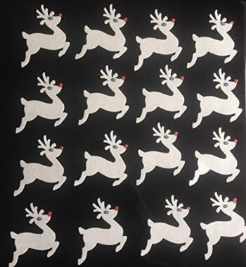 18 Pre-cut Gorgeous Large Edible Reindeers; Red Nose 5.5cm; 3D Wafer Paper Christmas Cake/Cupcake Topper/Dessert Decoration-Green -Free & Fast Shipping - Image 4