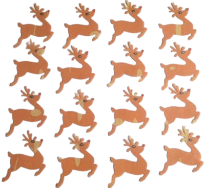 18 Pre-cut Gorgeous Large Edible Reindeers; Red Nose 5.5cm; 3D Wafer Paper Christmas Cake/Cupcake Topper/Dessert Decoration-Green -Free & Fast Shipping - Image 5