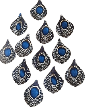 12 Beautiful Pre-cut Edible Peacock Feather Prints; 5cm Wafer Paper Vintage Birthday, Wedding, Anniversary Cakes/Cupcakes Toppers/decorations -Free & Fast Shipping