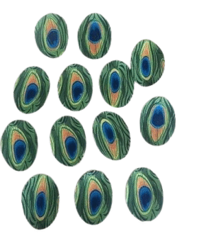 12 Beautiful Pre-cut Edible Peacock Feather Prints; 5cm Wafer Paper Vintage Birthday, Wedding, Anniversary Cakes/Cupcakes Toppers/decorations -Free & Fast Shipping - Image 2