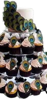 12 Beautiful Pre-cut Edible Peacock Feather Prints; 5cm Wafer Paper Vintage Birthday, Wedding, Anniversary Cakes/Cupcakes Toppers/decorations -Free & Fast Shipping - Image 3