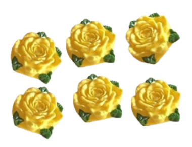 Select Colour; 6 Edible Sugar Fondant Romantic Rose Flowers with leaves; 4.5cm Valentine, Mothers day, Wedding, Christmas Handmade Cake/Cupcake Toppers/Decorations -Free & Fast Shipping - Image 9