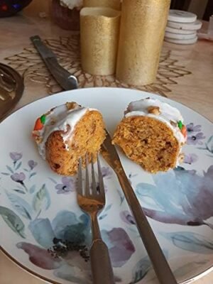 Large Handmade Delicious, Rich & Moist Carrot Cake; with Carrots, Walnuts, Pineapple; Hollow Centre; 8"W x 3"H -Free & Fast Shipping - Image 4