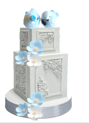 Cute Edible Sugar Love Birds, Bride & Groom; 3D Vintage Couple Handmade Wedding/Anniversary Cake Topper/Decoration Set- Free & Fast Shipping - Image 4