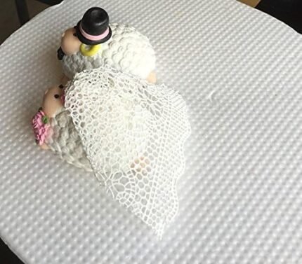 Cute Edible Sugar Bride & Groom Sheep; Couple; 7.5cmx7cm Each Handmade 3D Wedding/Anniversary Cake Topper/decoration set- Free & Fast Shipping - Image 4