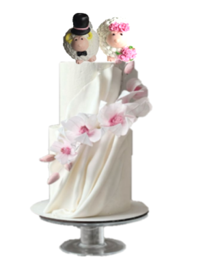 Cute Edible Sugar Bride & Groom Sheep; Couple; 7.5cmx7cm Each Handmade 3D Wedding/Anniversary Cake Topper/decoration set- Free & Fast Shipping - Image 2