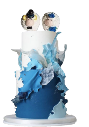 Cute Edible Sugar Bride & Groom Sheep; Couple; Each Handmade 3D Wedding/Anniversary Cake Topper/decoration set- Free & Fast Shipping