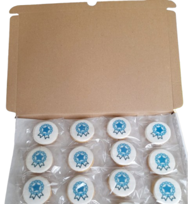 12 Customised/Personalised SS Luxury Cookies/Biscuits Branded Party favours/Gifts with Photo/Image/Words/Logo (6.5cm each) -Free & Fast Shipping- - Image 2