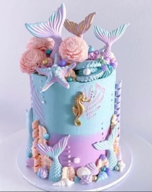 24 Large Gorgeous Assorted Edible Sugar Fondant Sea Shells, Horses & Star Fishes; Pastel Colours; 7cm to 3.5cm; Mermaid, Beach Theme Wedding, Birthday, Christmas etc Cake/Cupcake Toppers/Decoration- Free & Fast Shipping - Image 3