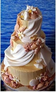 24 Large Gorgeous Assorted Edible Sugar Fondant Sea Shells, Horses & Star Fishes; Pastel Colours; 7cm to 3.5cm; Mermaid, Beach Theme Wedding, Birthday, Christmas etc Cake/Cupcake Toppers/Decoration- Free & Fast Shipping - Image 4