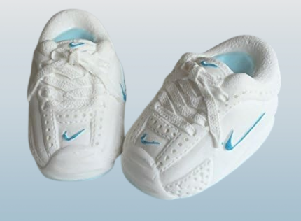 Customise Colour -Large Edible Sugar Fondant Running Shoes/Football Booties (10cm), Handmade Boys/Girls, Men/Ladies Birthday, Baby Shower, Christening, Graduation; 3D Figure Cake Topper/Decoration -Free & Fast Next Day Shipping - Image 2