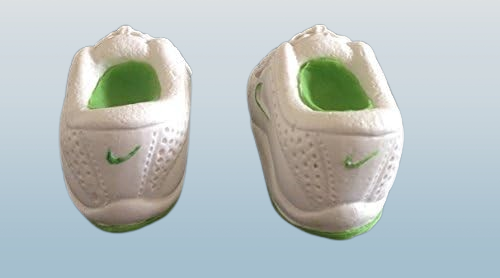 Customise Colour -Large Edible Sugar Fondant Running Shoes/Football Booties (10cm), Handmade Boys/Girls, Men/Ladies Birthday, Baby Shower, Christening, Graduation; 3D Figure Cake Topper/Decoration -Free & Fast Next Day Shipping - Image 4