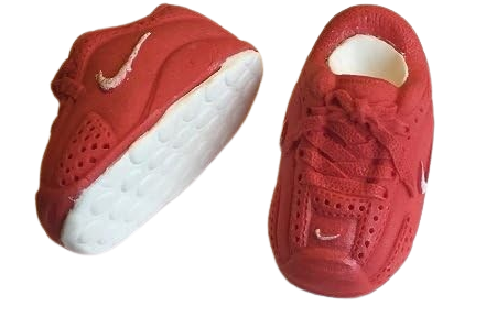 Customise Colour -Large Edible Sugar Fondant Running Shoes/Football Booties (10cm), Handmade Boys/Girls, Men/Ladies Birthday, Baby Shower, Christening, Graduation; 3D Figure Cake Topper/Decoration -Free & Fast Next Day Shipping