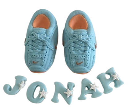 Customise Colour -Large Edible Sugar Fondant Running Shoes/Football Booties (10cm), Handmade Boys/Girls, Men/Ladies Birthday, Baby Shower, Christening, Graduation; 3D Figure Cake Topper/Decoration -Free & Fast Next Day Shipping - Image 6
