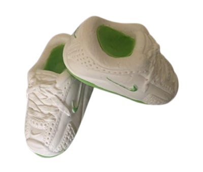 Customise Colour -Large Edible Sugar Fondant Running Shoes/Football Booties (10cm), Handmade Boys/Girls, Men/Ladies Birthday, Baby Shower, Christening, Graduation; 3D Figure Cake Topper/Decoration -Free & Fast Next Day Shipping - Image 5