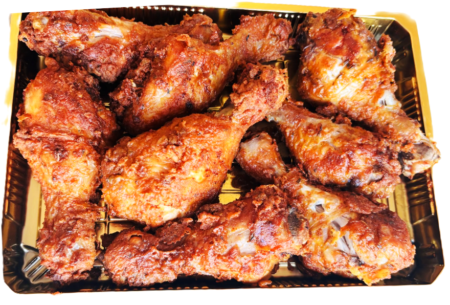 8 or 32 Pieces of Scrumptious Freshly Fried Flavourful Chicken Drumsticks; Ready To Eat, For your Enjoyment, As a side, Lunch, Dinner, Snack, Party Share -Free & Fast Next Day Shipping
