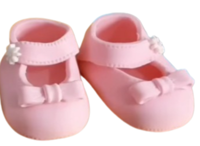 Customise Colours- A Pair Of Large Edible Sugar Fondant Baby Shoes (10cm), Handmade Boys/Girls, Baby Shower, Christening,1st Birthdays; 3D Figure Cake Topper/Decoration -Free & Fast Next Day Shipping