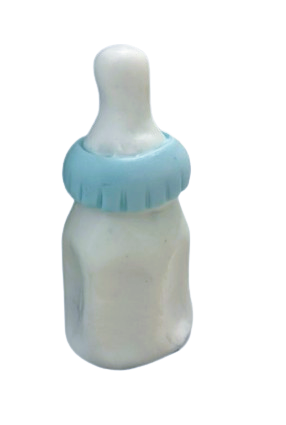 Large Edible Sugar Fondant 3D Baby Feeding Bottle (10cm), Handmade Boys/Girls, Baby Shower, Christening,1st Birthdays; Novelty Figure Cake Topper/Decoration -Free & Fast Next Day Shipping
