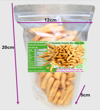 6-12 Packs Scrummy Crunchy and Rich Afro Chin Chin (Sweet Pastries); Chinchin Snack- Free & Fast Next Day Shipping - Image 2