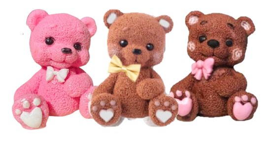Customise Colour 1 Large Edible Sugar Fondant Teddy Bear (7cm), Handmade Boys/Girls Birthday, Baby Shower; 3D Figure Cake Topper/Decoration -Free & Fast Next Day Shipping