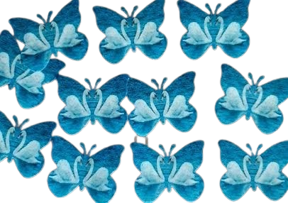 12 Beautiful Large Pre-cut Edible Couple Love Duck/Goose Butterflies; 5.2cm Each; 3D Wafer Paper Valentine, Anniversary, Wedding Cake/Cupcake Topper/Decoration - Image 4
