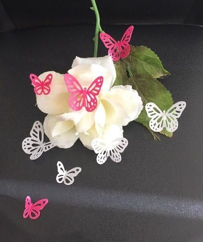 42 Pre-cut Beautiful Edible Lace Butterflies; 2 Mixed colours; Choose Your Colour; 2 Sizes; 3D Wafer Paper Birthday Wedding Etc Cake/Cupcake Topper/Decoration - Image 6