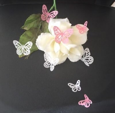 42 Pre-cut Beautiful Edible Lace Butterflies; 2 Mixed colours; Choose Your Colour; 2 Sizes; 3D Wafer Paper Birthday Wedding Etc Cake/Cupcake Topper/Decoration - Image 4