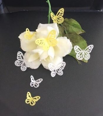 42 Pre-cut Beautiful Edible Lace Butterflies; 2 Mixed colours; Choose Your Colour; 2 Sizes; 3D Wafer Paper Birthday Wedding Etc Cake/Cupcake Topper/Decoration - Image 2