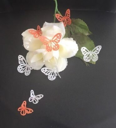 42 Pre-cut Beautiful Edible Lace Butterflies; 2 Mixed colours; Choose Your Colour; 2 Sizes; 3D Wafer Paper Birthday Wedding Etc Cake/Cupcake Topper/Decoration - Image 3