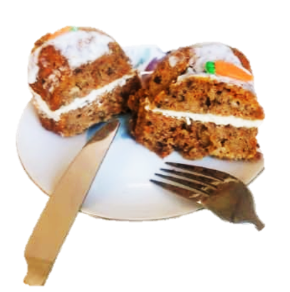 Large Handmade Delicious, Rich & Moist Carrot Cake; with Carrots, Walnuts, Pineapple; Hollow Centre; 8"W x 3"H -Free & Fast Shipping - Image 3