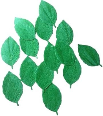 15 Beautiful Pre-cut Edible Rose Leaves; (3D Wafer Paper Green Leaves with Vein); 6cm Each; Cakes/Cupcakes Toppers/decorations -Free & Fast Next Day Shipping
