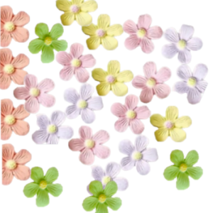 Customise Colour-18 Beautiful Edible Sugar Fondant Blossom/Daisy Flowers; 2.5cm Each ; Handmade Cake/Cupcake Toppers/Decorations -Free & Fast Next Day Shipping