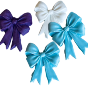 Customise Colour- 4 Large Beautiful Edible Sugar Fondant Vintage Bows. 8cm; Birthday, Wedding, Anniversary, Bridal, Baby Shower, Mother’s Day, Valentine, Christmas Cake Toppers/Decorations -Free & Fast Shipping