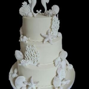 52 Large Edible Sugar Fondant Stunning Natural Sea Shells, Star fishes; Sea horse, Sea Weeds/Coral; Assorted; Lustre & Sparkle Finish; 7cm to 2cm Cake/Cupcake Toppers/Decoration- Free & Fast Shipping