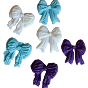 Customise Colour- 6 Large Beautiful Edible Sugar Fondant Vintage Bows. 5cm; Birthday, Wedding, Anniversary, Bridal, Baby Shower, Mother’s Day, Valentine, Christmas Cake/Cupcake Toppers/Decorations -Free & Fast Shipping