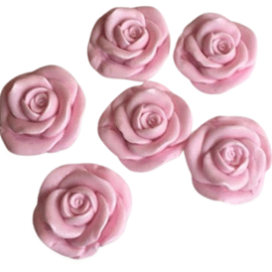 Select Colour- 6 Edible Beautiful Sugar Fondant Rose Flowers; 3.5cm Handmade Wedding/Anniversary, Birthday, Mothers Day, Bridal/Baby Shower Etc, Cake/Cupcake Toppers/Decorations -Free & Fast Shipping