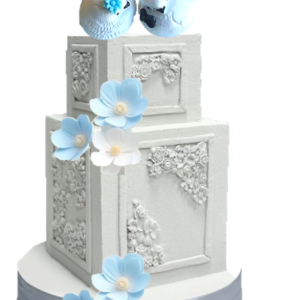 Cute Edible Sugar Love Birds, Bride & Groom; 3D Vintage Couple Handmade Wedding/Anniversary Cake Topper/Decoration Set- Free & Fast Shipping