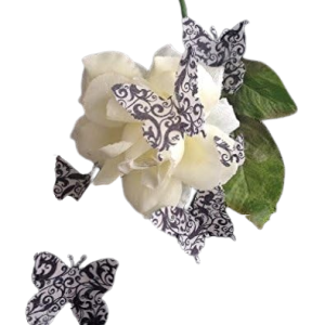 56 Beautiful Pre-cut Edible Vintage Pattern Butterflies; Black; 3D Mixed Sizes Wafer Paper Wedding, Birthday, Etc Cake/Cupcake Topper/Decoration