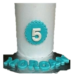 Blue or Customise Colour & Personalise Edible Sugar Fondant Name/Letters, Customise Colour. Round Scalloped Number Plaque; Anniversaries; Birthdays Etc Cake/Cupcake Topper/Decoration -Free & Fast Shipping