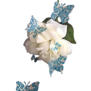56 Beautiful Pre-cut Edible Vintage Pattern Butterflies; Blue; 3D Mixed Sizes Wafer Paper Wedding, Birthday, Etc Cake/Cupcake Topper/Decoration